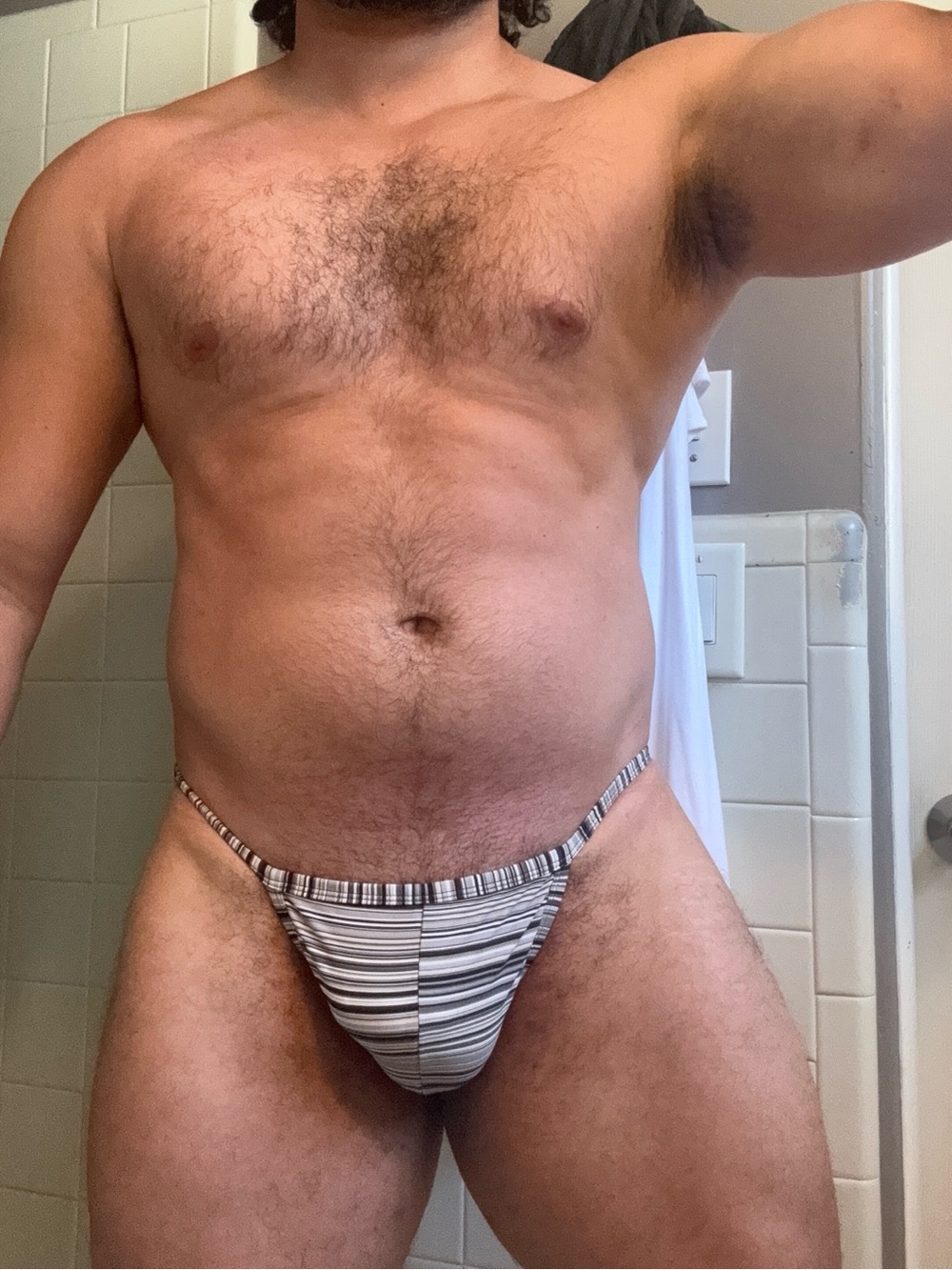 TODD SANFIELD Men's Striped Black & White Swim Briefs - Picture 6 of 7